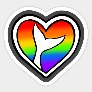 Pride Mermaid Heart Sticker